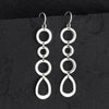 sterling silver long linear drop earrings