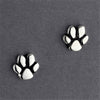 sterling silver paw print stud earrings