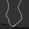 sterling silver small oval link chain necklace