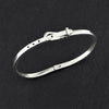 thin sterling silver belt buckle bangle bracelet