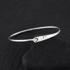 thin sterling silver clasp bangle bracelet