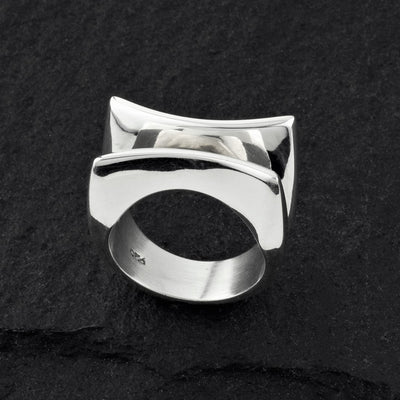 unique sterling silver sculptural ring